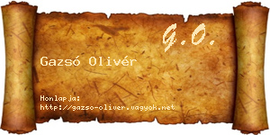 Gazsó Olivér névjegykártya